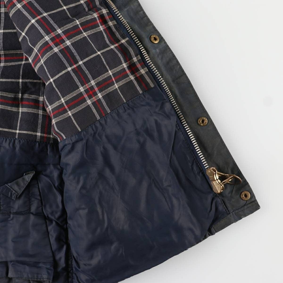 古着 80～90年代 バブアー Barbour 旧3ワラント 中綿入り ワックス