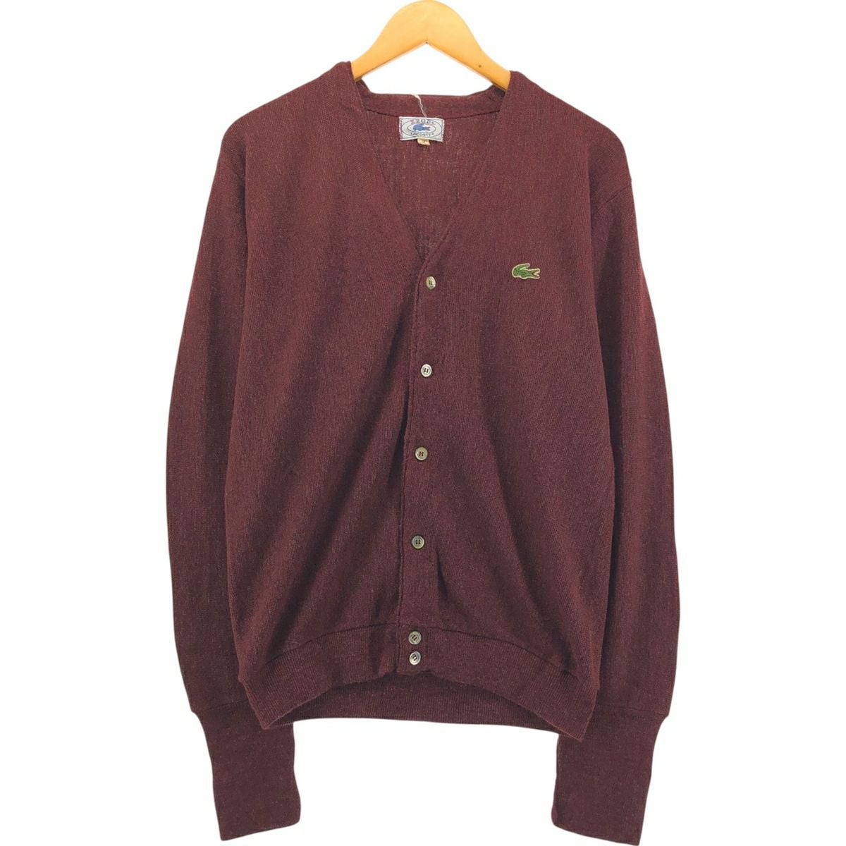 古着 70年代 ラコステ LACOSTE IZOD アクリルニットカーディガン