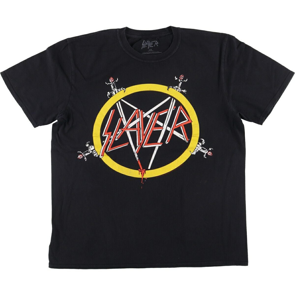 古着 Slayer スレイヤー ドクロ柄 スカル柄 バンドTシャツ バンT