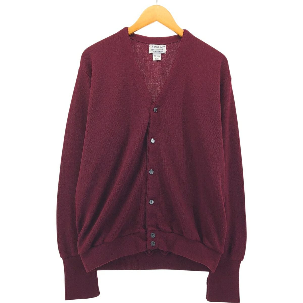古着 80年代 アロー Arrow TOURNAMENT アクリルニットカーディガン USA