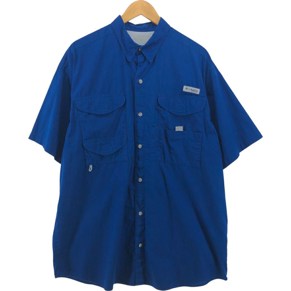 古着 コロンビア Columbia PFG ボタンダウン 半袖 フィッシングシャツ