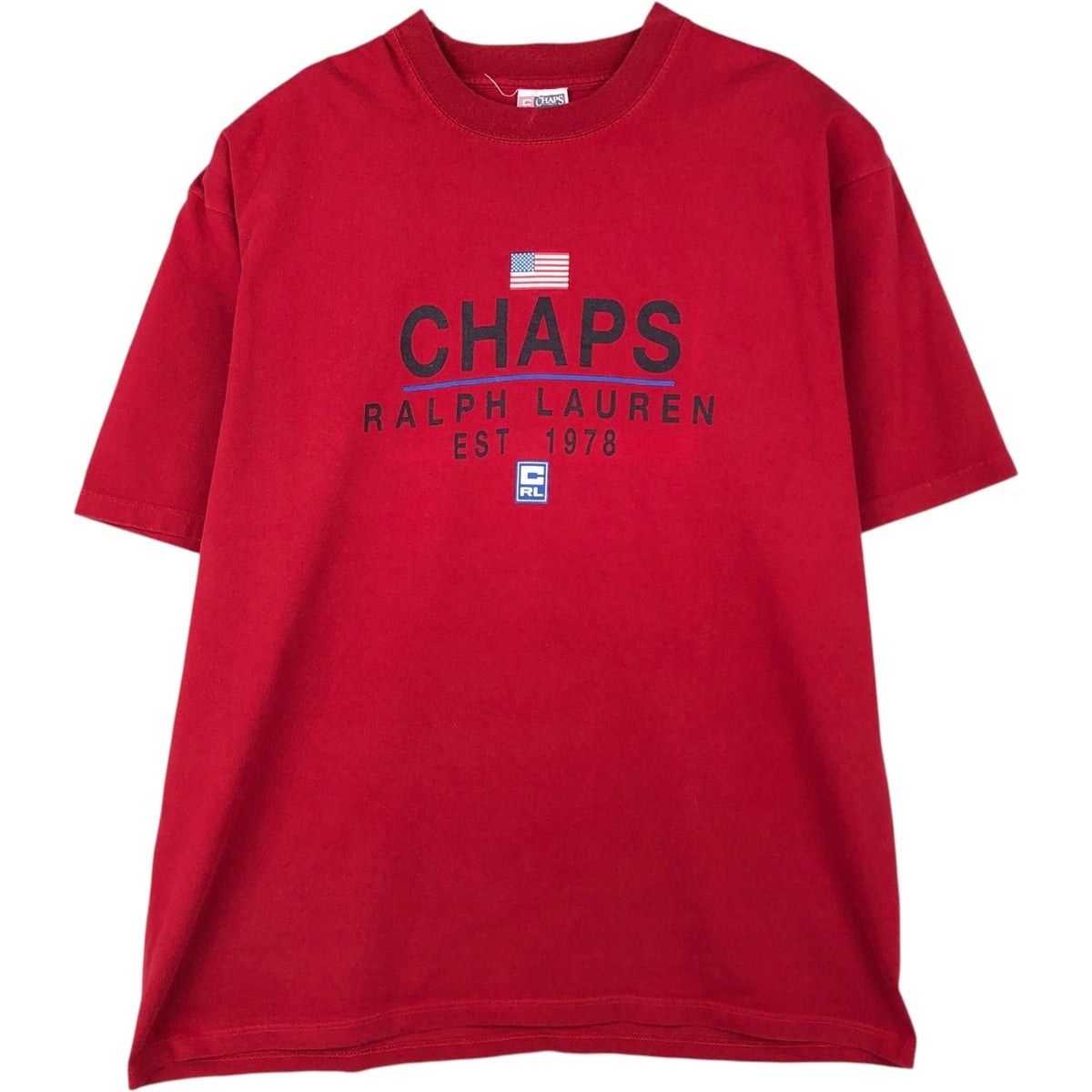 古着 ラルフローレン Ralph Lauren CHAPS チャップス 星条旗柄 半袖