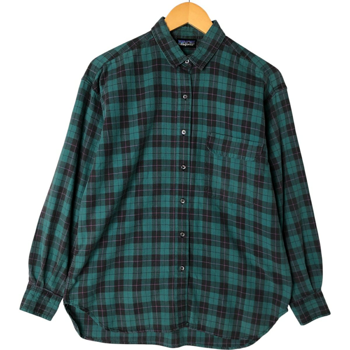古着 パタゴニア Patagonia 長袖 チェックシャツ レディースM相当