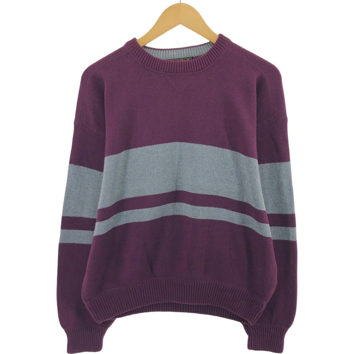 古着 80～90年代 エディーバウアー Eddie Bauer 黒タグ ボーダー柄