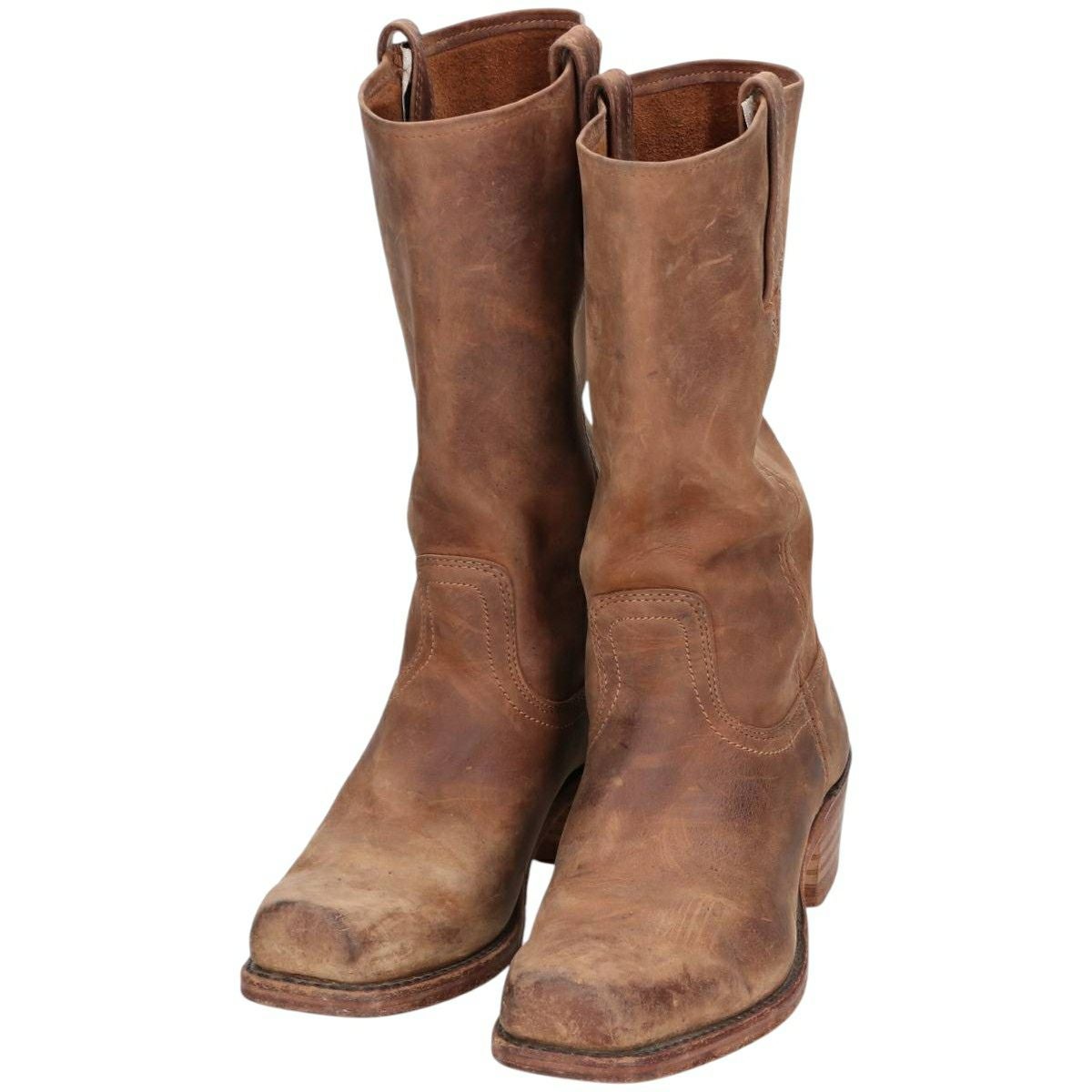 古着 フライ FRYE スクエアトゥ ローパーブーツ 8 1/2M メンズ26.5cm