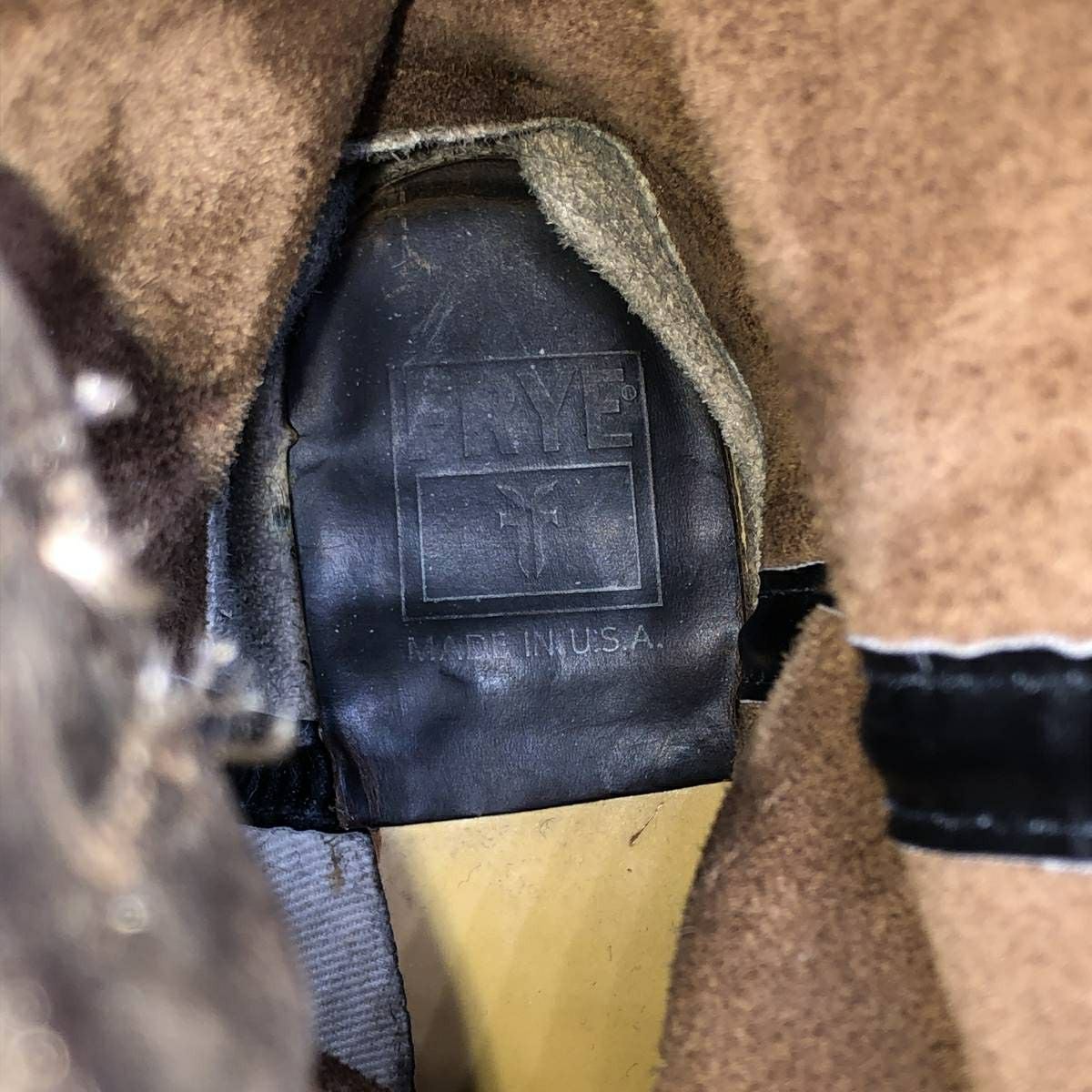 古着 フライ FRYE スクエアトゥ ローパーブーツ 8 1/2M メンズ26.5cm