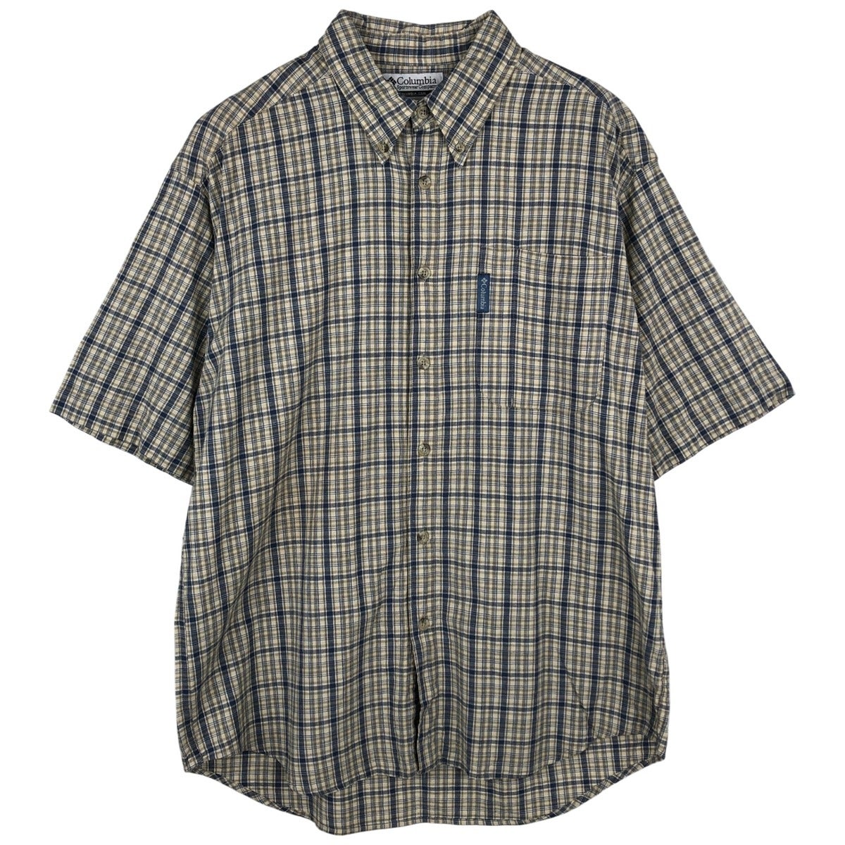 古着 00年代 コロンビア Columbia シアサッカー 半袖 ボタンダウン
