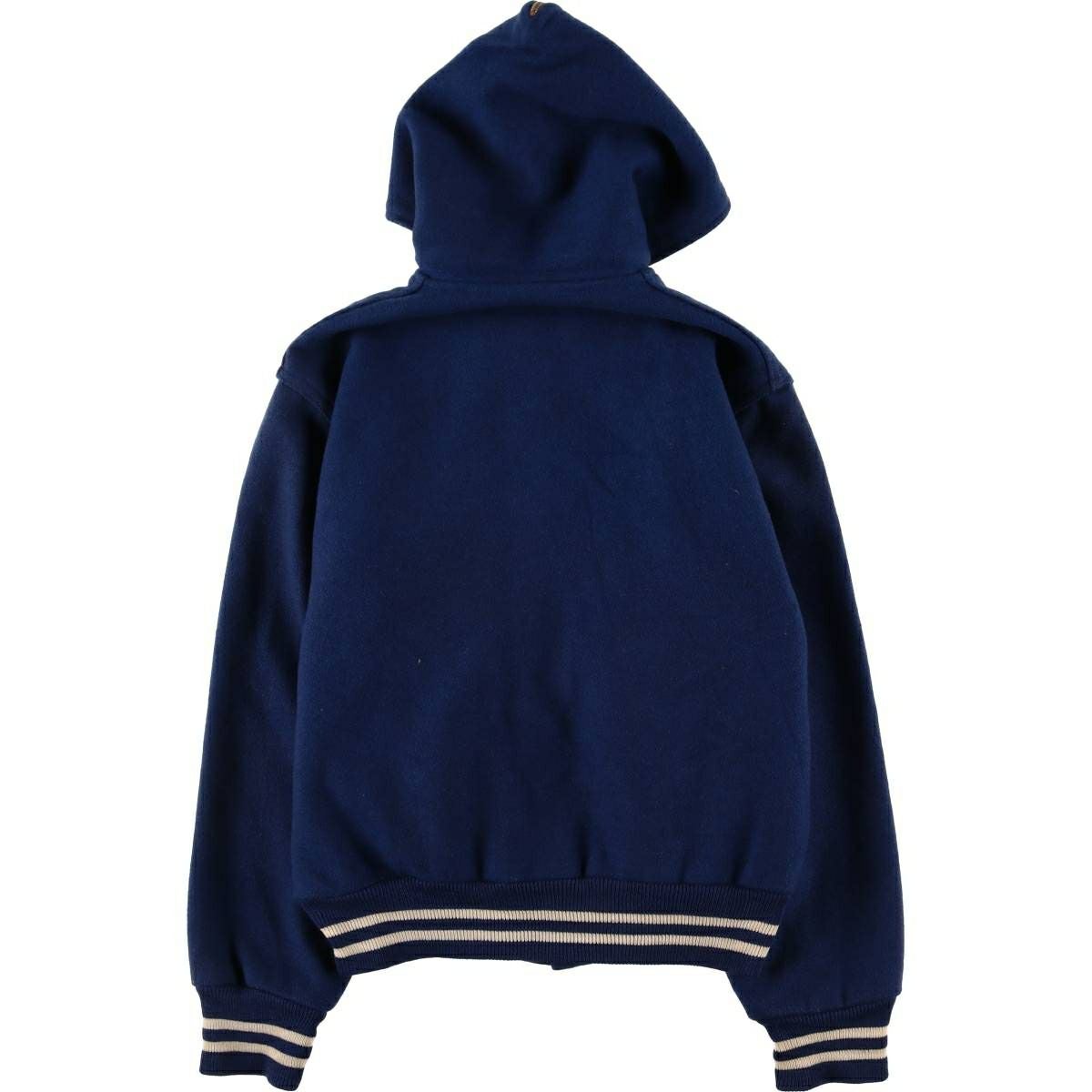 古着 フード付き セーラーカラー ウールスタジャン アワードジャケット