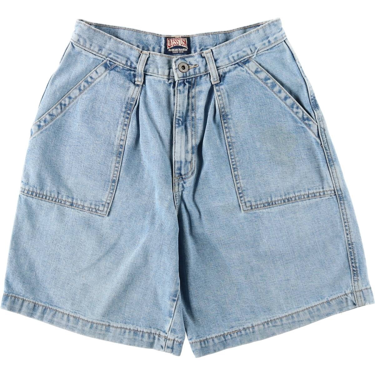 古着 90年代 ゲス Guess JEANS ブラックデニムショーツ ハーフパンツ