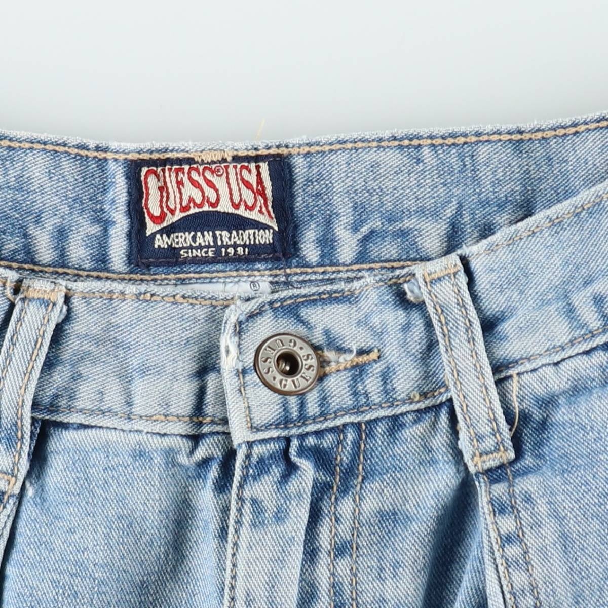 古着 90年代 ゲス Guess デニムショーツ ショートパンツ USA製 メンズ