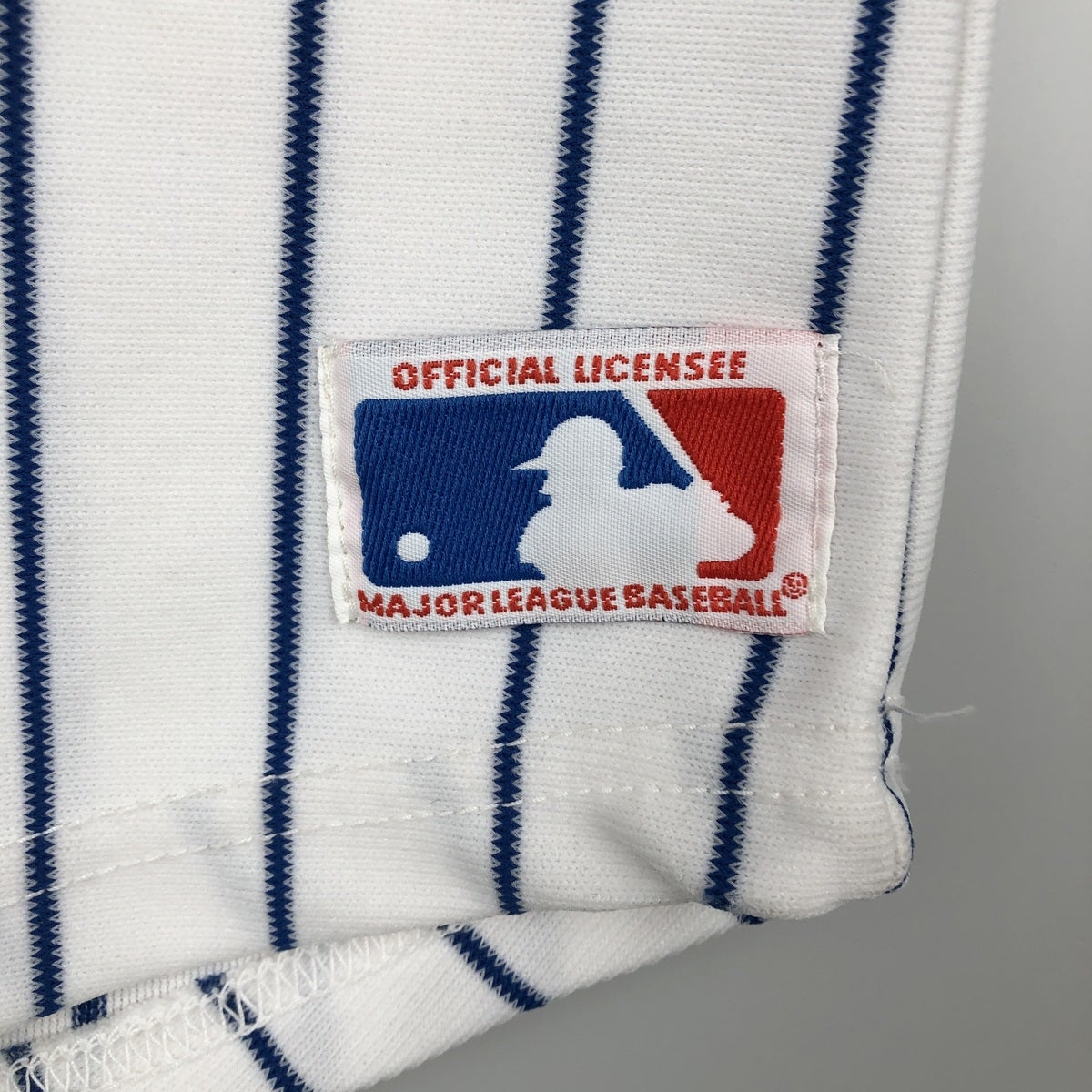 古着 Sand-Knit MLB CHICAGO CUBS シカゴカブス ストライプ柄 Vネック
