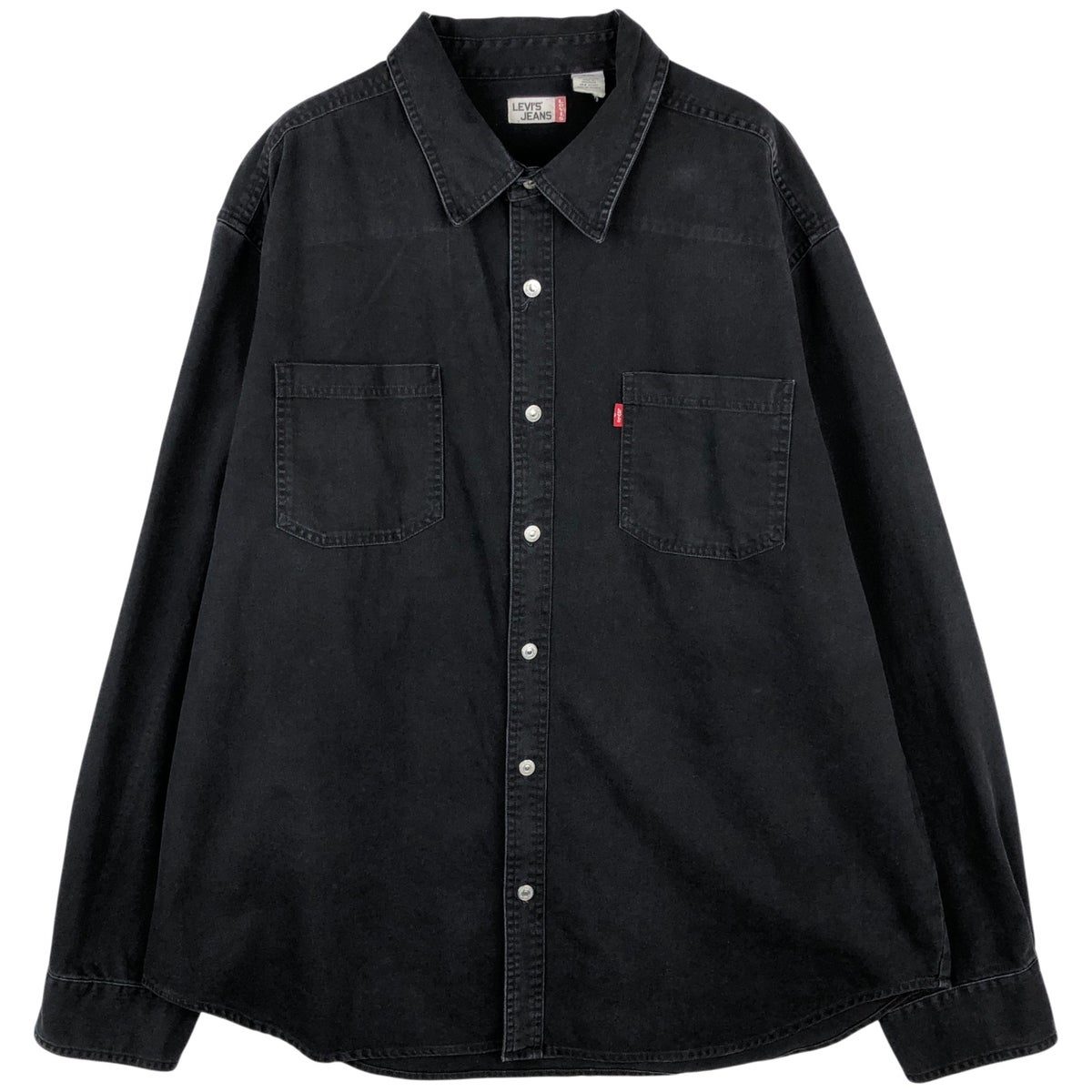 古着 90～00年代 リーバイス Levis JEANS 長袖 ブラックデニムシャツ