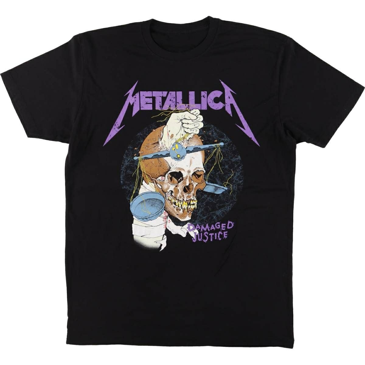古着 メタリカ スカル Tシャツ ブラック L 古着 Metallica メタリカ ドクロ柄 スカル柄 バンドTシャツ バンT