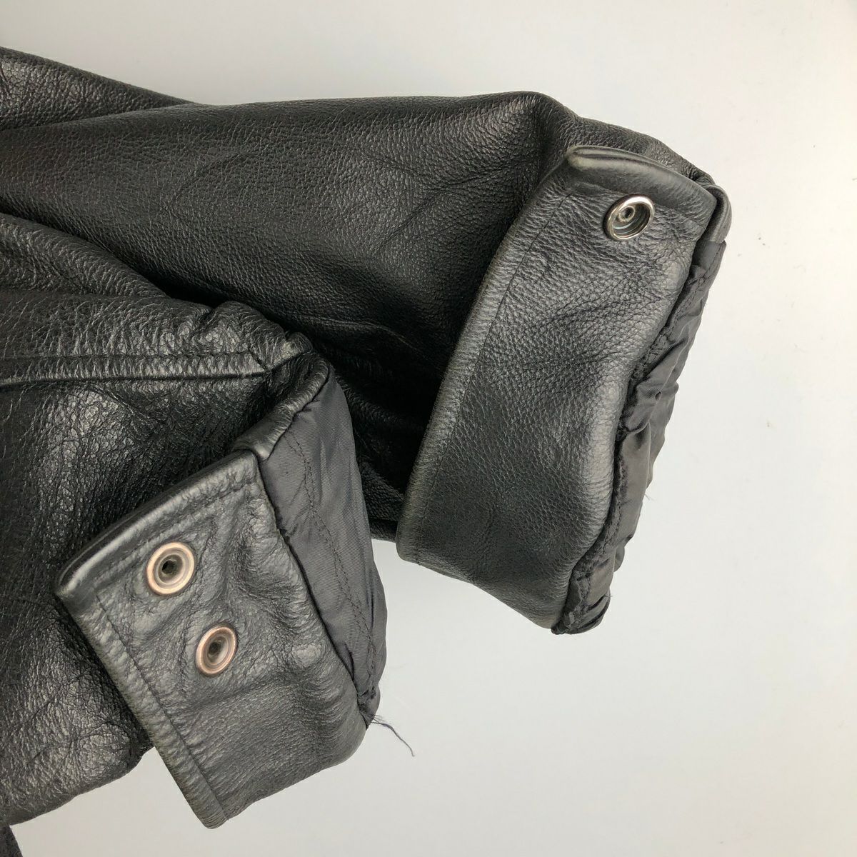 古着 90年代 CANADA SPORTSWEAR 中綿入り 襟付き 袖革ウールスタジャン