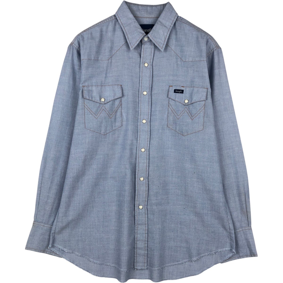 古着 90年代 ラングラー Wrangler 長袖 デニムウエスタンシャツ メンズ