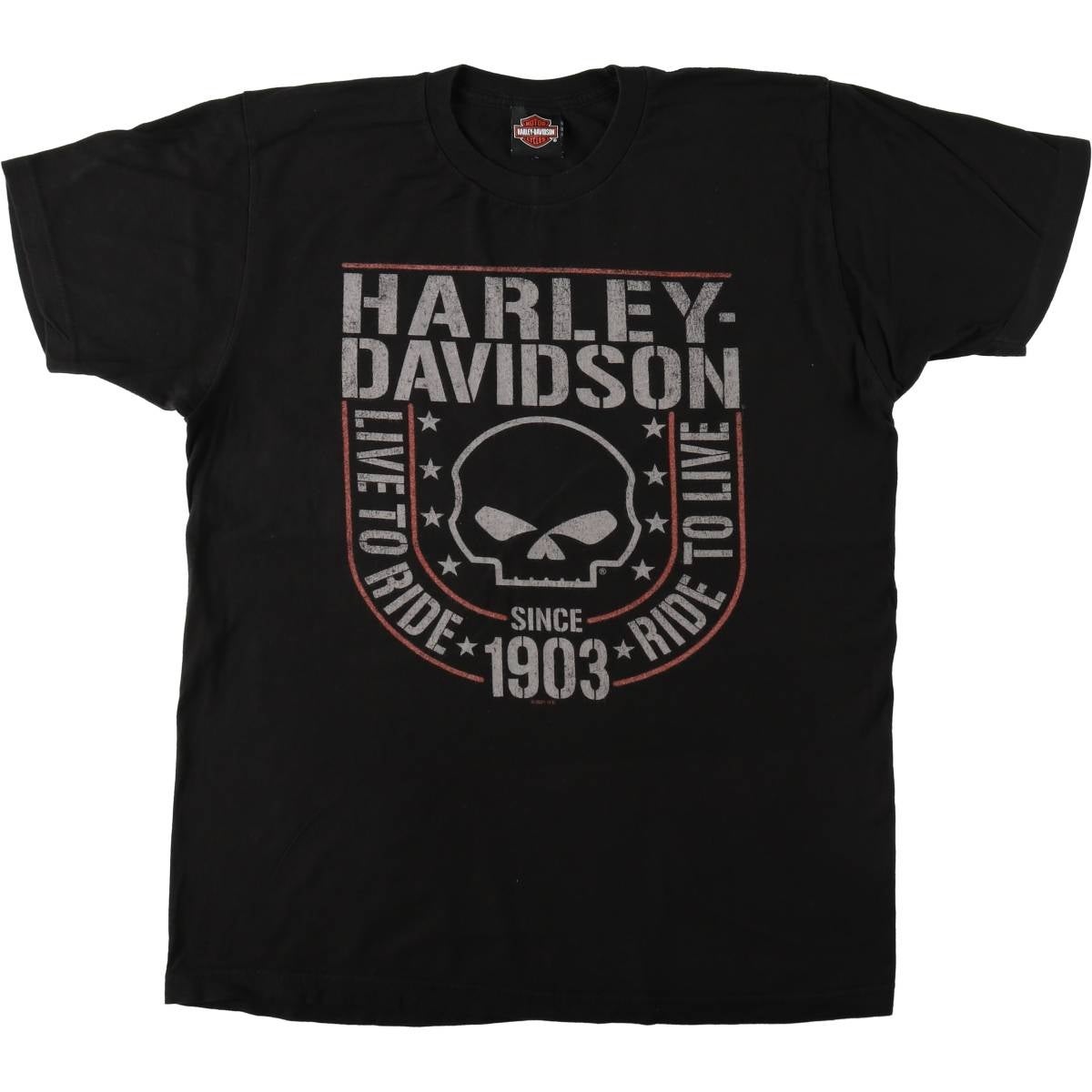 古着 ハーレーダビッドソン Harley-Davidson ドクロ柄 スカル柄