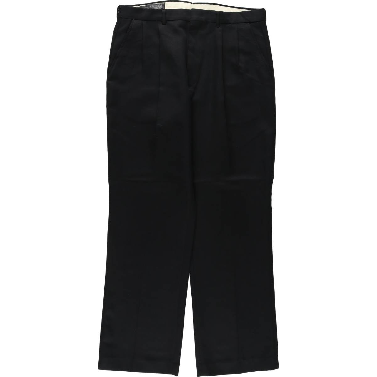 古着 MAJER SLACKS ツータック ウールパンツ スラックス USA製 メンズw34相当 ヴィンテージ/eaa630250 古着 MAJER SLACKS ツータック ウールパンツ スラックス USA製 メンズ