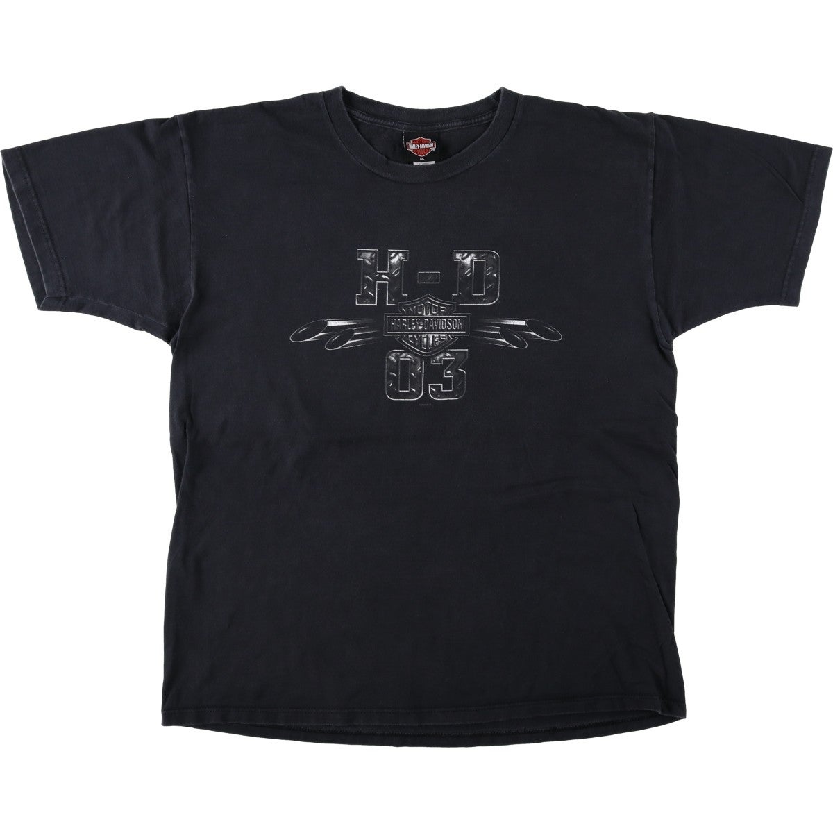 Zayn Malik着90sハーレーダビッドソンTシャツUSA製ブラック黒XL 古着 00年代 ハーレーダビッドソン Harley-Davidson モーターサイクル