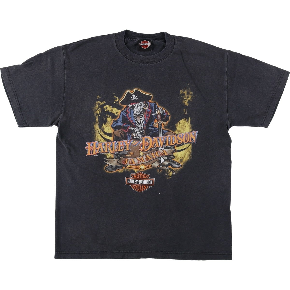 古着 ハーレーダビッドソン Harley-Davidson ドクロ柄 スカル柄