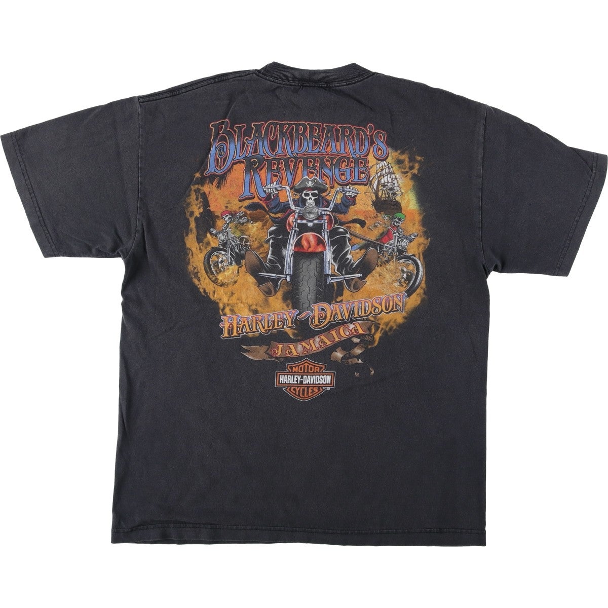 古着 ハーレーダビッドソン Harley-Davidson ドクロ柄 スカル柄