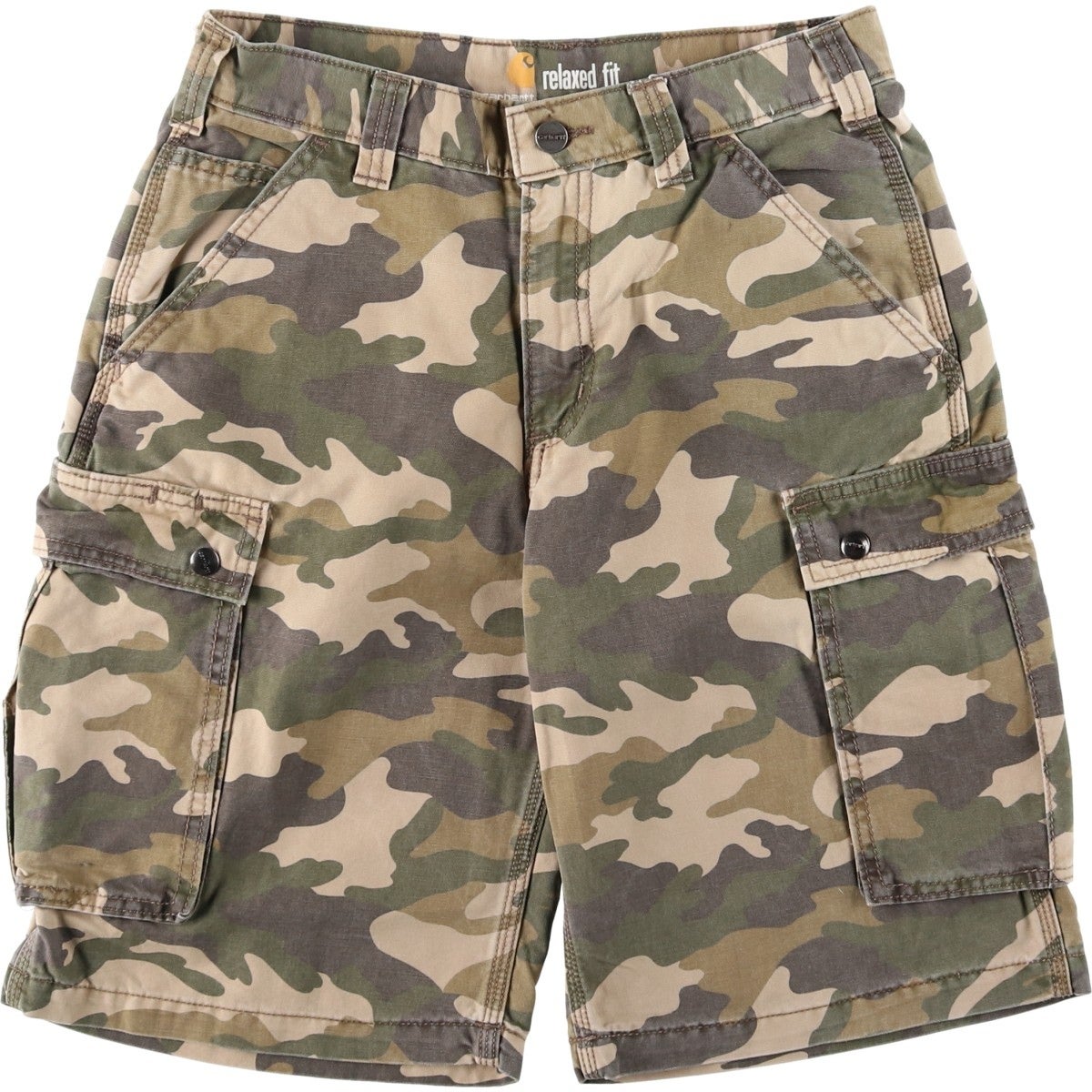 古着 カーハート Carhartt RELAXED FIT 迷彩柄 ダック カーゴショーツ