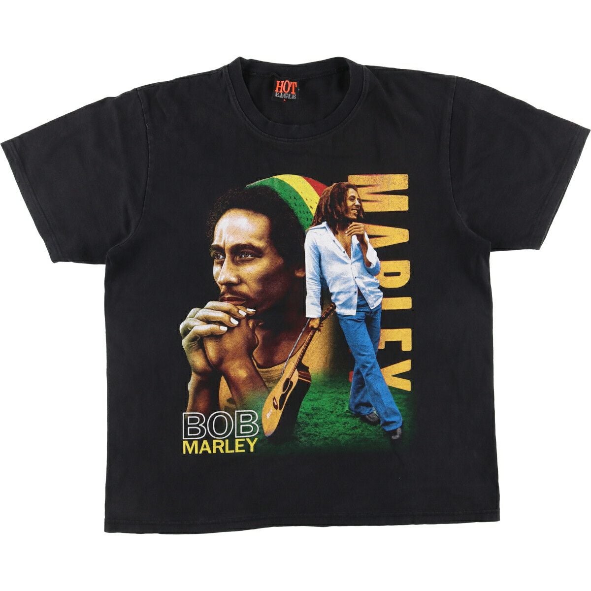 ビンテージ　Tシャツ　ボブマーリー？ 古着 HOT EAGLE BOB MARLEY ボブマーリー バンドTシャツ バンT メンズL