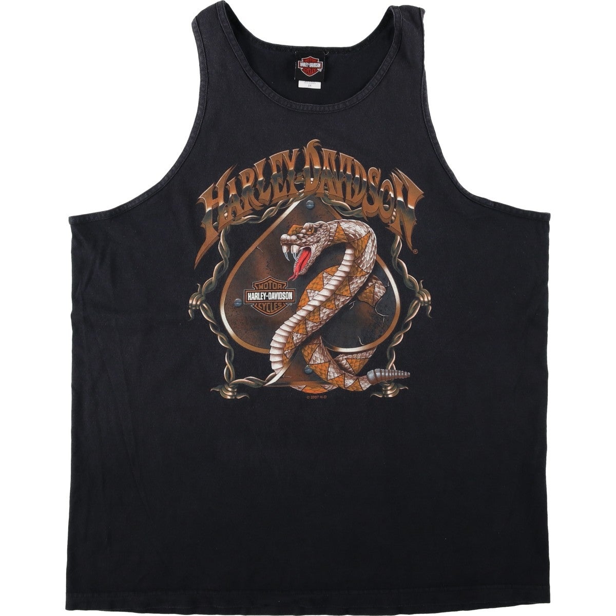 古着 00年代 ハーレーダビッドソン Harley-Davidson 蛇柄 パイソン柄