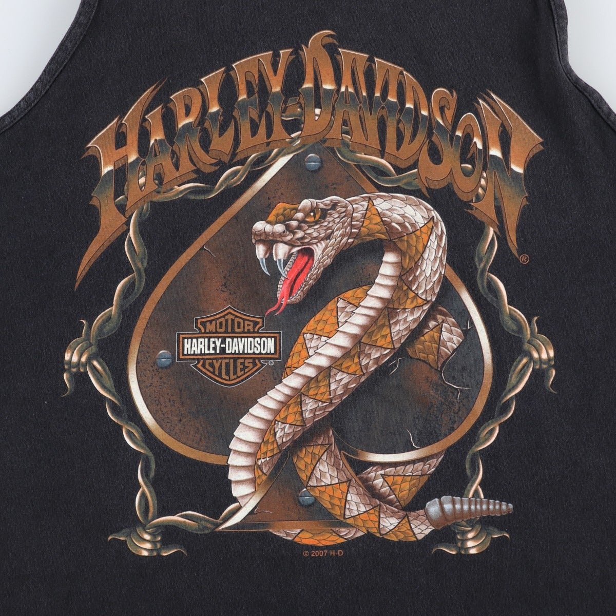 古着 00年代 ハーレーダビッドソン Harley-Davidson 蛇柄 パイソン柄