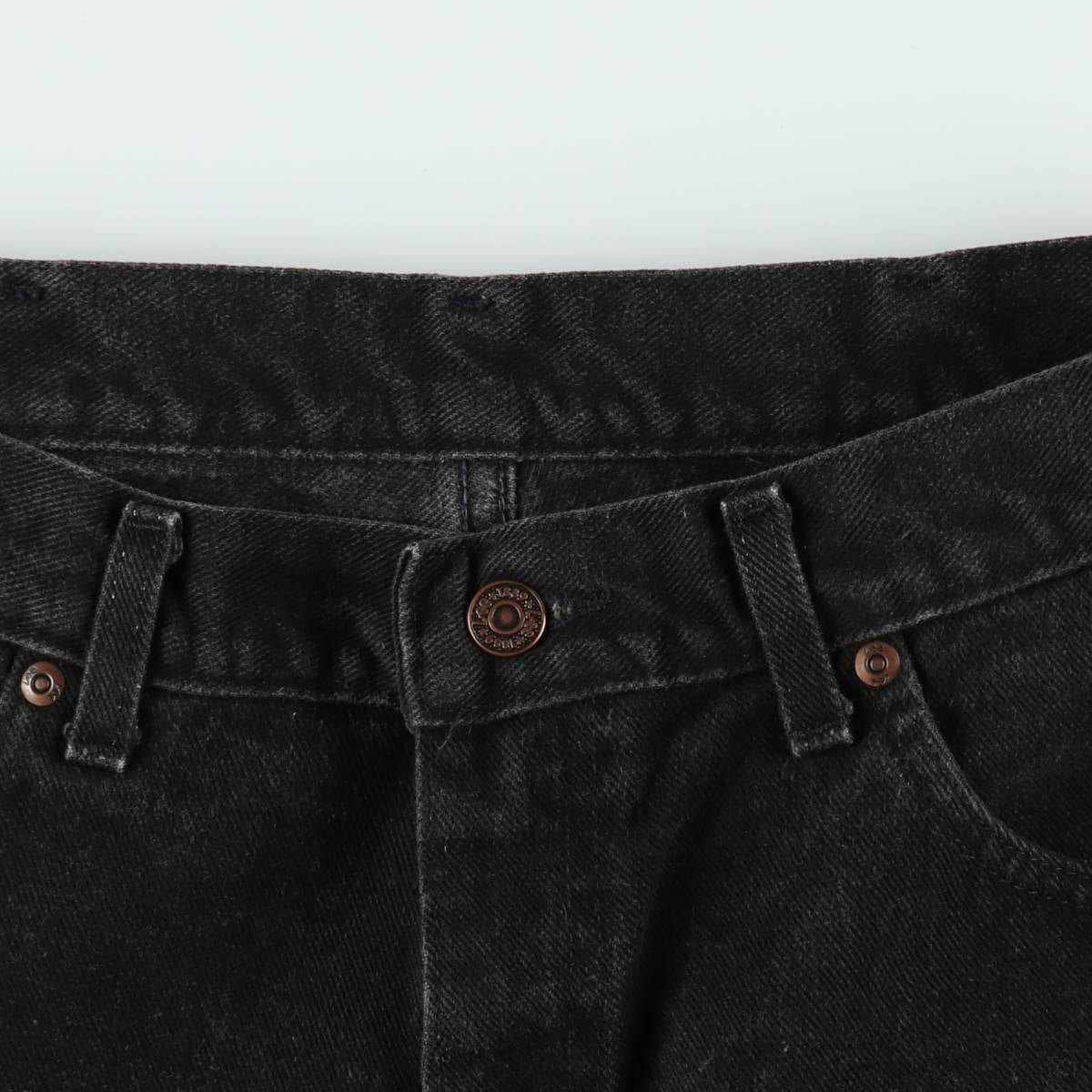 古着 90年代 リー Lee ブラックデニムショーツ ショートパンツ メンズ