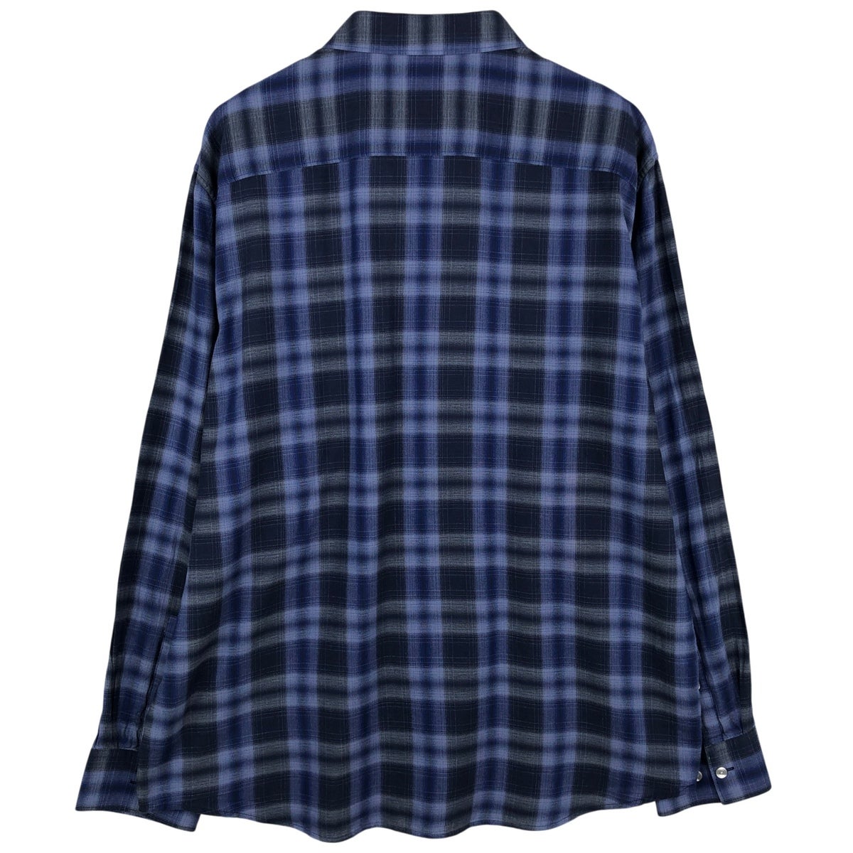 2840 古着00sカルバンクラインフランネルシャツ 好配色チェック雰囲気系XL 古着 90～00年代 カルバンクライン Calvin klein オンブレチェック