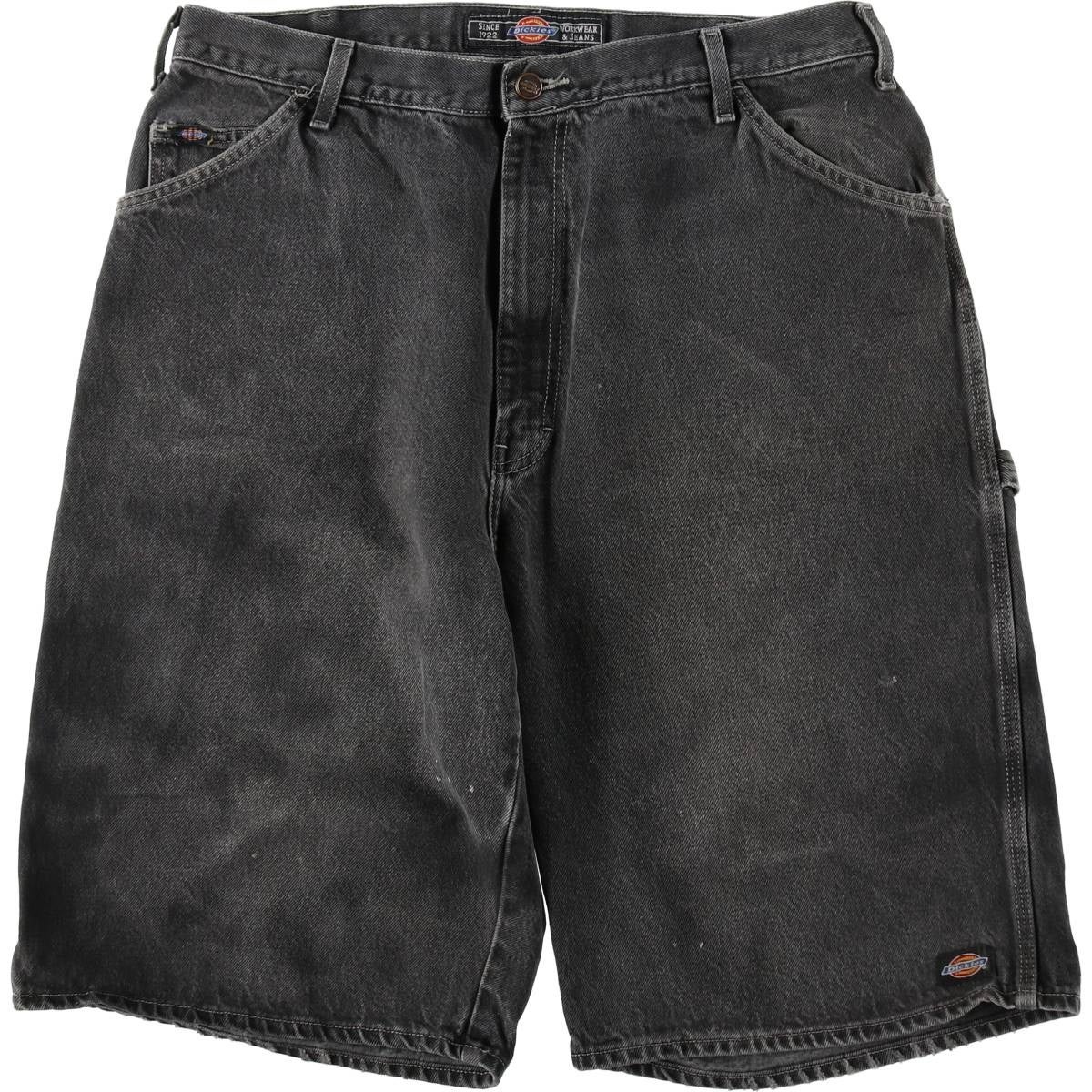 古着 ディッキーズ Dickies ブラックデニムショーツ ハーフパンツ メンズw33相当 /eaa563957 古着 ディッキーズ Dickies ブラックデニムショーツ ハーフパンツ