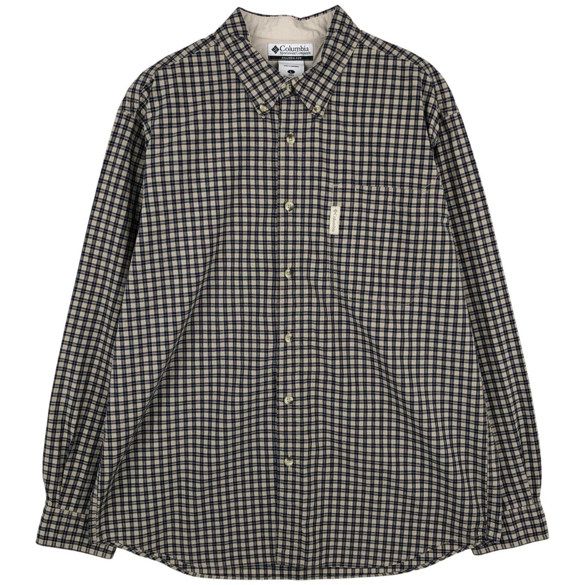 古着 90～00年代 コロンビア Columbia 長袖 ボタンダウンチェック