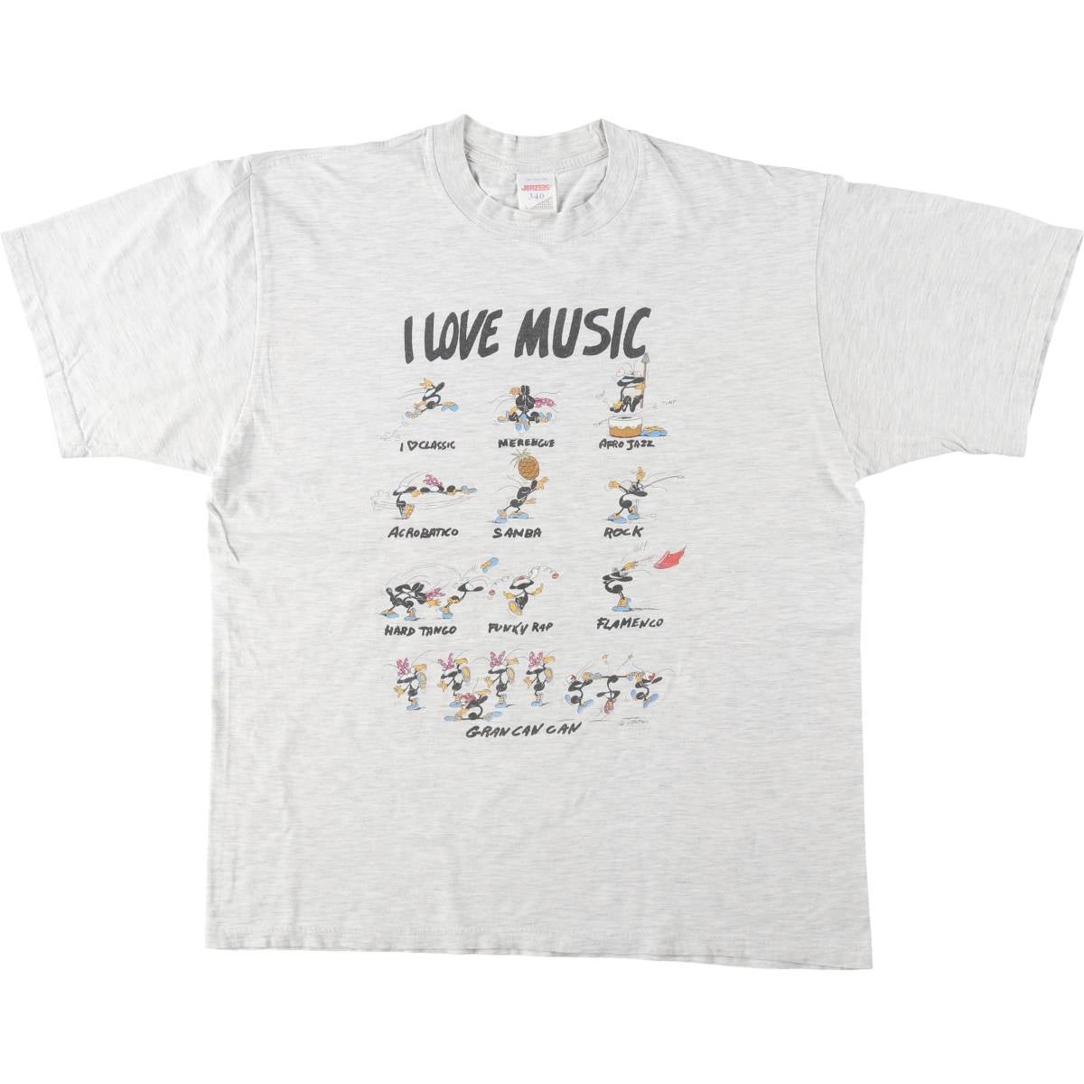 古着 80～90年代 ジャージーズ Jerzees 340 プリントTシャツ メンズL