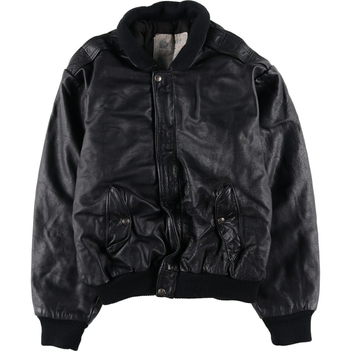 古着 Japa le cuir A-2タイプ 中綿入り レザーフライトジャケット