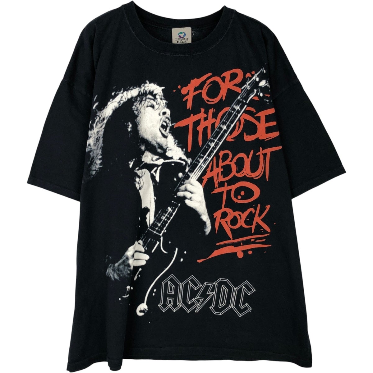 古着 リキッドブルー LIQUID BLUE AC/DC エーシーディーシー ラグラン