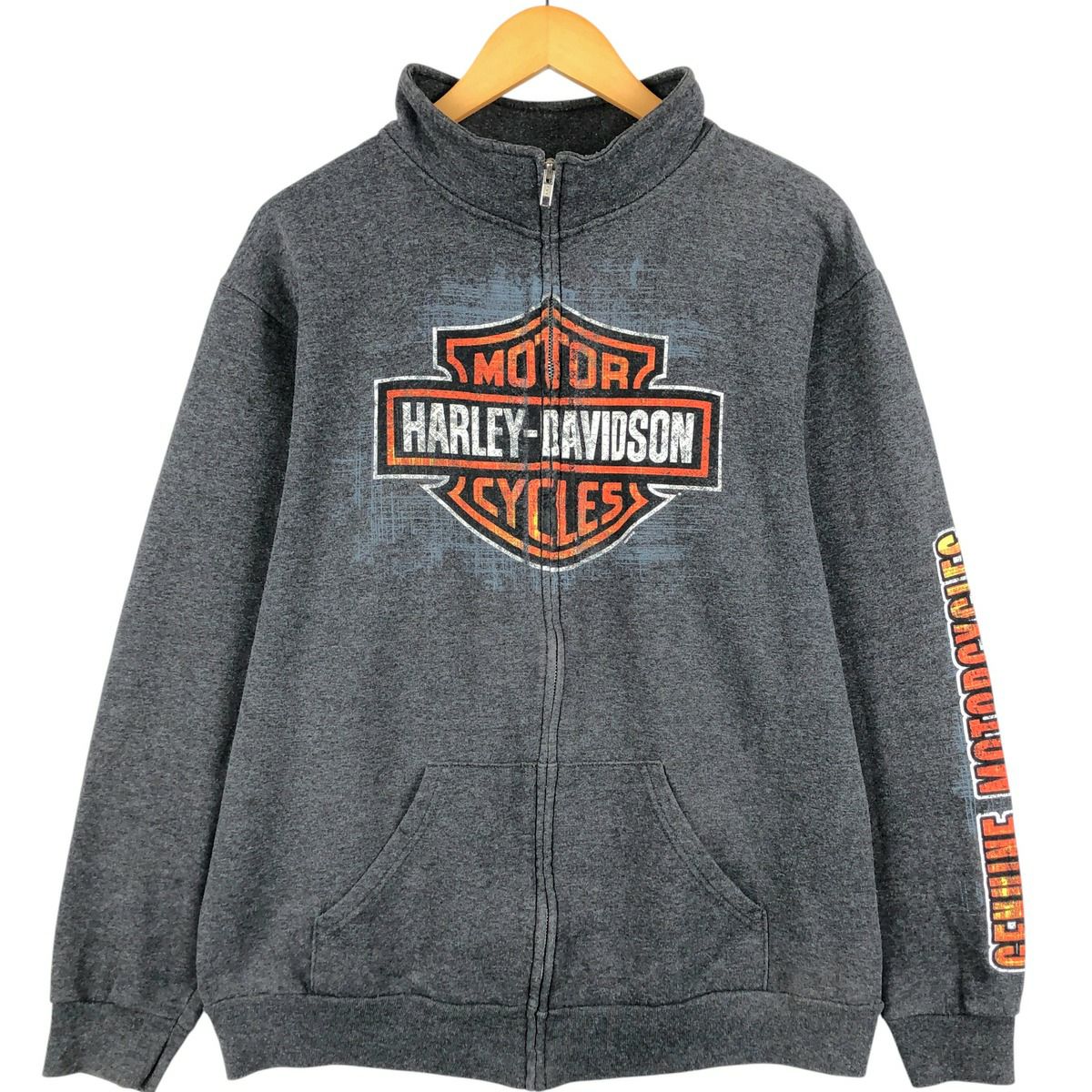 古着 ハーレーダビッドソン Harley-Davidson ハーフジップスウェット