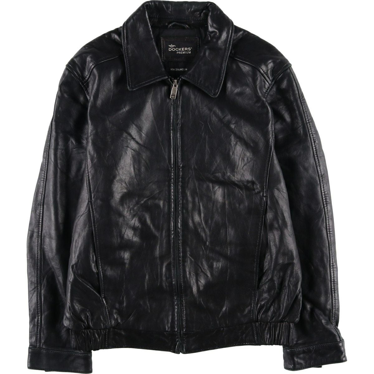 古着 ドッカーズ DOCKERS スイングトップタイプ レザーブルゾン メンズ