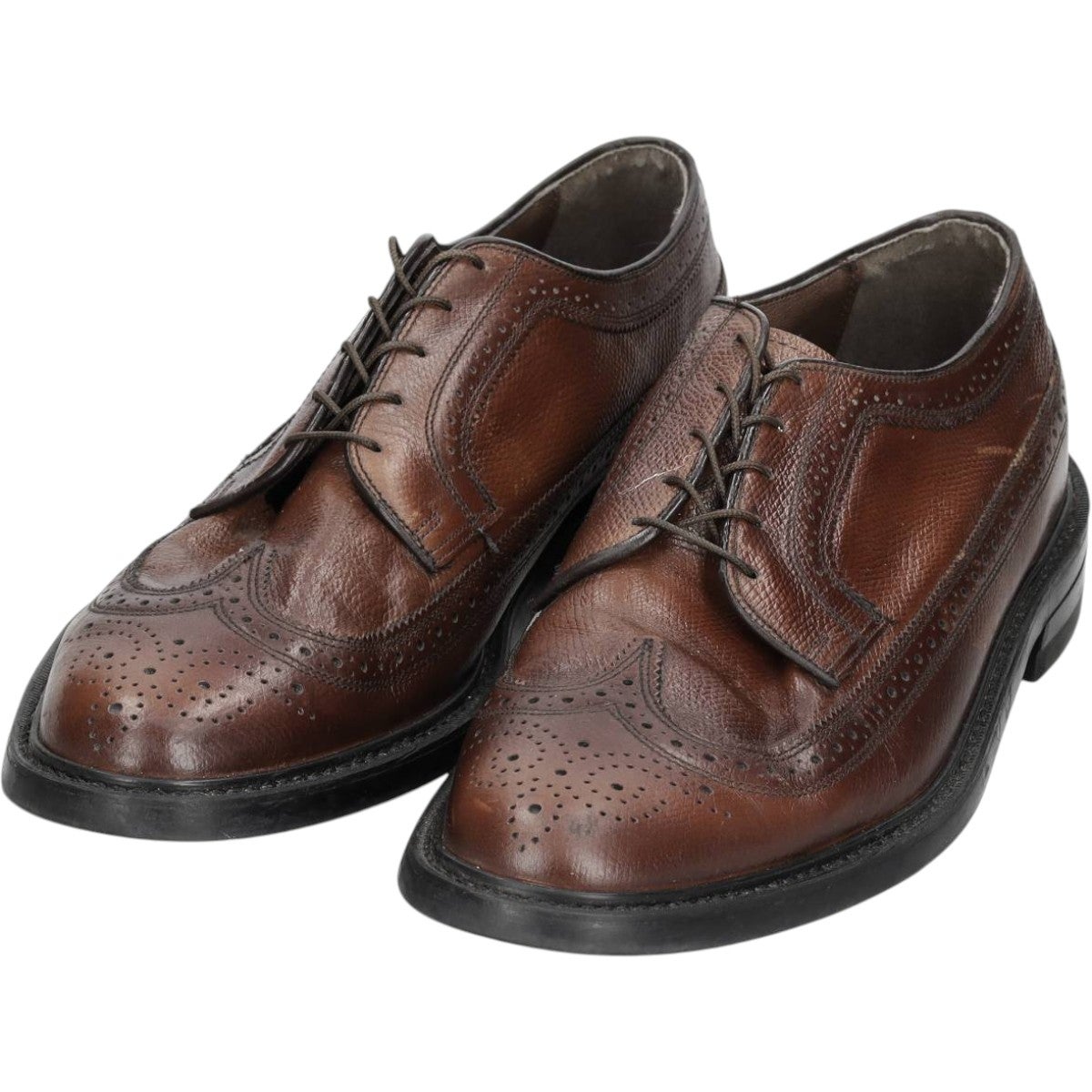 Q*n様 【超美品】☆Loake　ローク：ウイングチップ　フルブローグ　シューズ 古着 ローク Loake フルブローグ ウイングチップシューズ 英国製