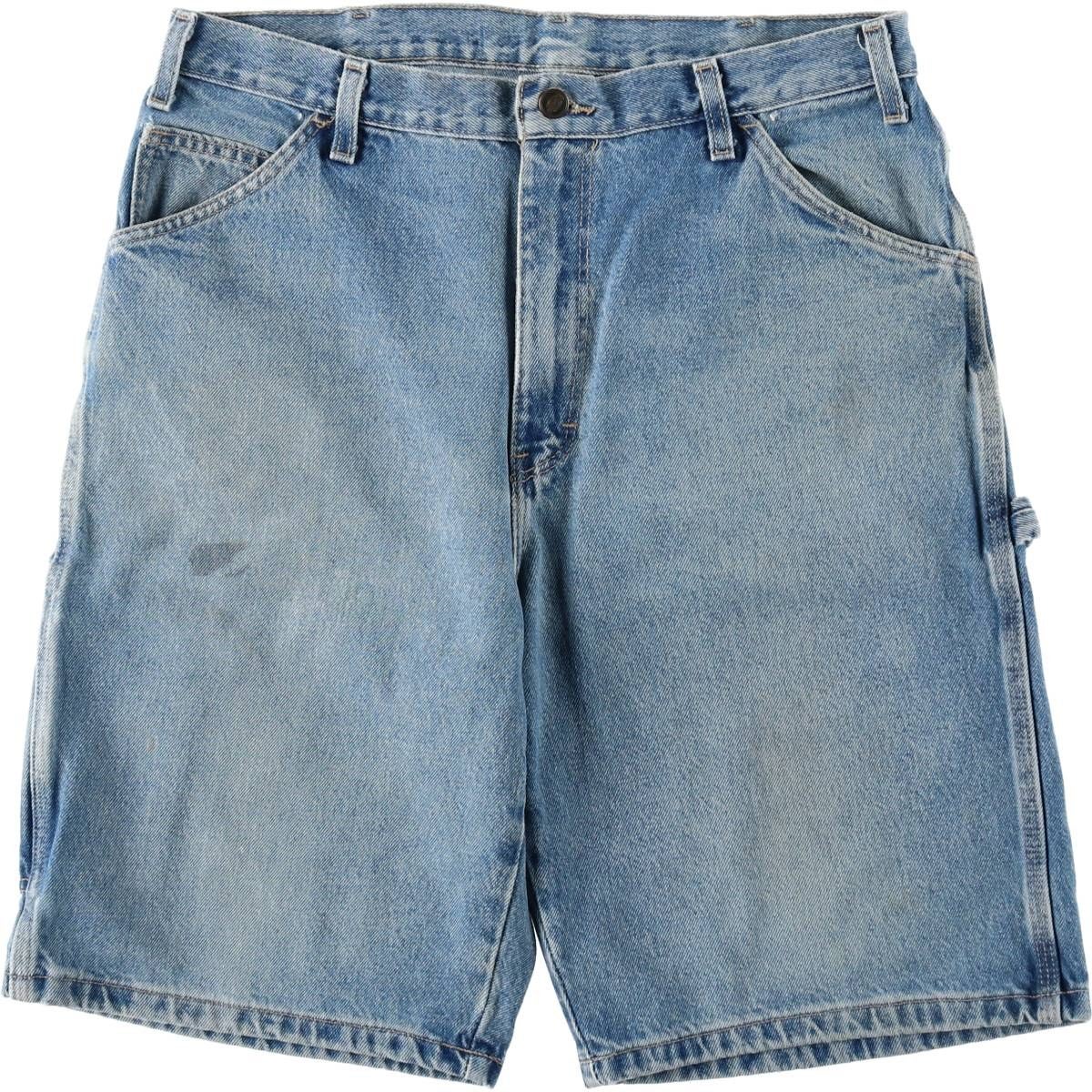 古着 ディッキーズ Dickies Loose Fit ブラックデニムショーツ ハーフ