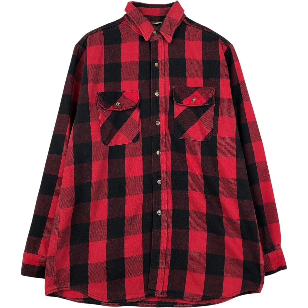 古着 90年代 ファイブブラザー Five Brother バッファローチェック 長袖 ヘビーネルチェックシャツ メンズXL相当/evb034440 古着 90年代 ファイブブラザー Five Brother バッファローチェック
