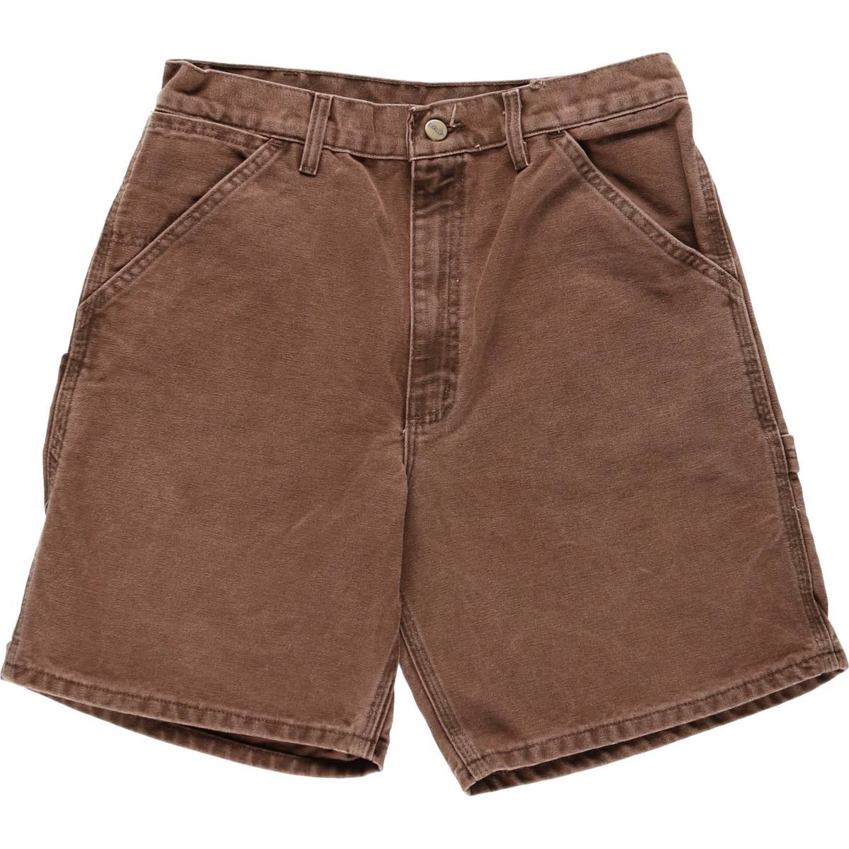 【90s】usa製 カーハート ダック ペインター ショートパンツ フェードBK 古着 80～90年代 カーハート Carhartt ダック地ペインターショーツ