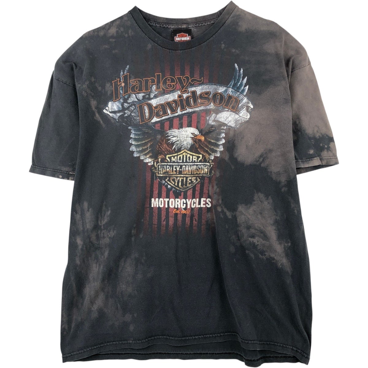 Tシャツ ハーレーダビッドソン イーグル 黒 ハーレー USA製 バイカー 古着 ハーレーダビッドソン Harley-Davidson 鷲柄 イーグル柄 モーター