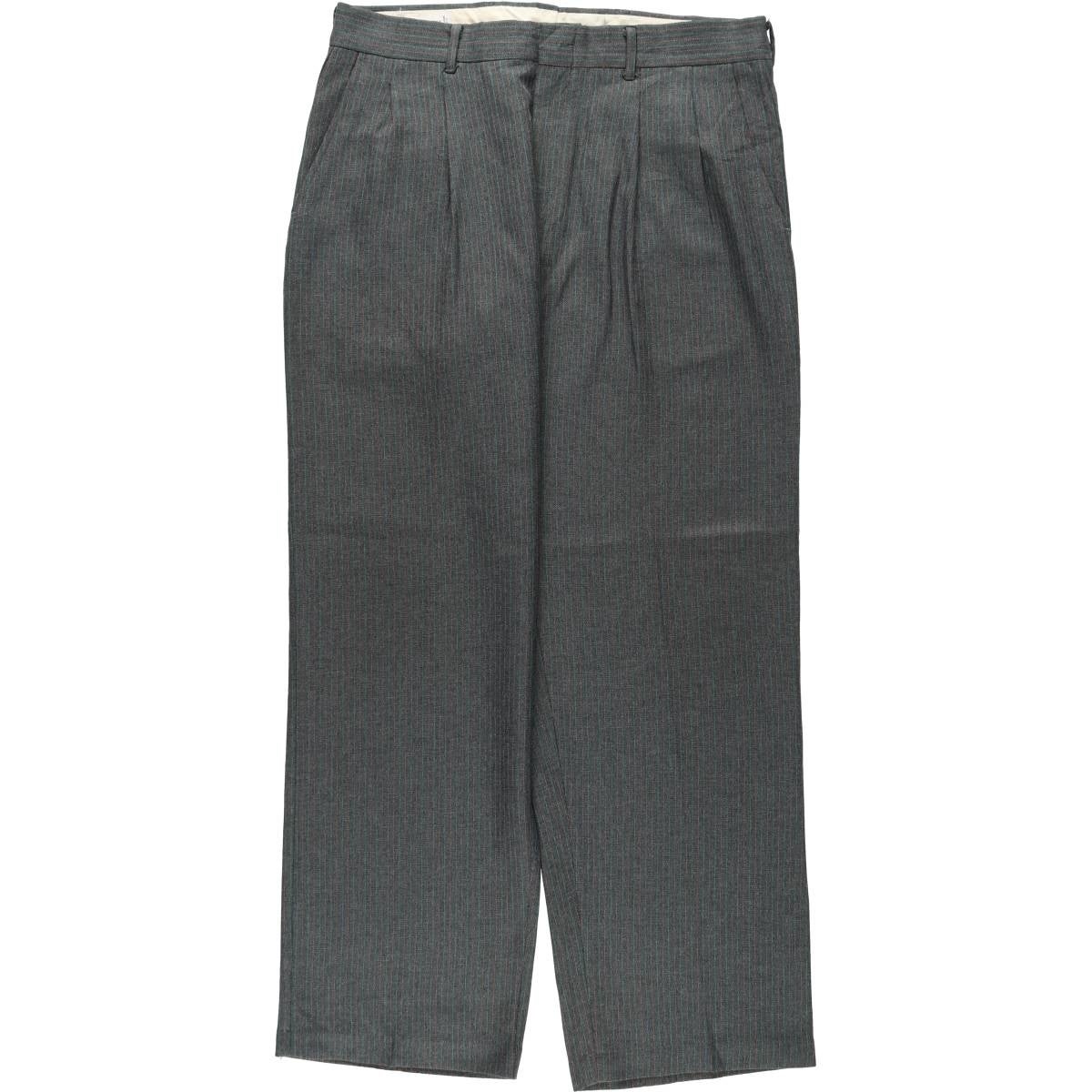 古着 TOM JAMES チェック柄 ツータック スラックスパンツ USA製 メンズw30相当 ヴィンテージ/eaa634104 古着 TOM JAMES チェック柄 ツータック スラックスパンツ USA製 メンズ