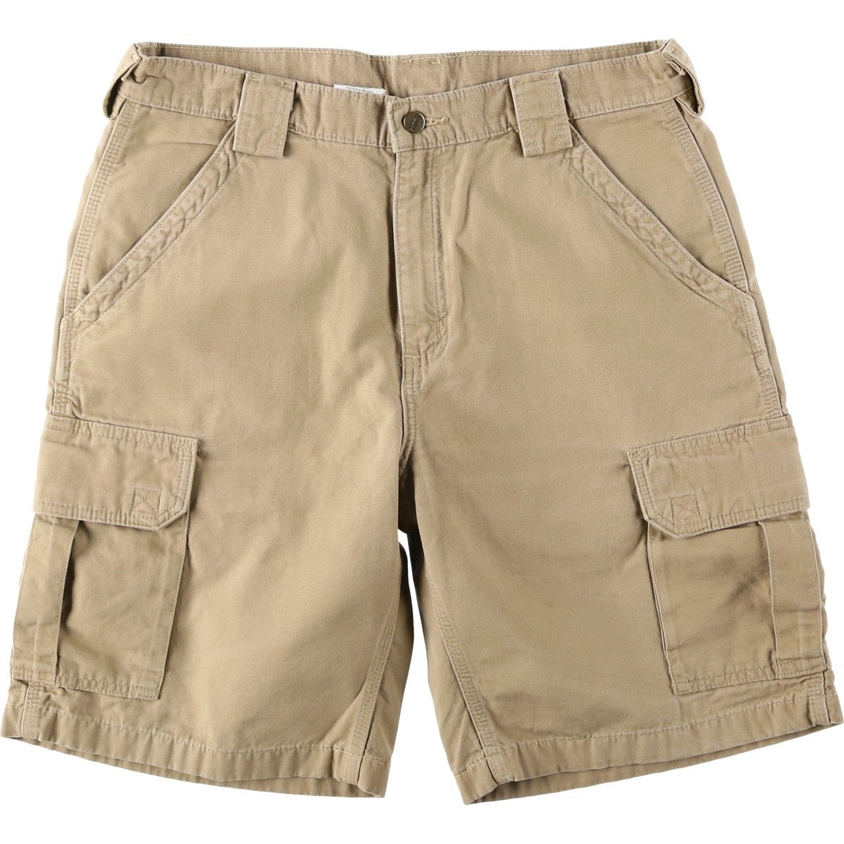 00's echo ベージュ カーゴショートパンツ　W35 古着 00年代 カーハート Carhartt ダック カーゴショーツ ハーフパンツ