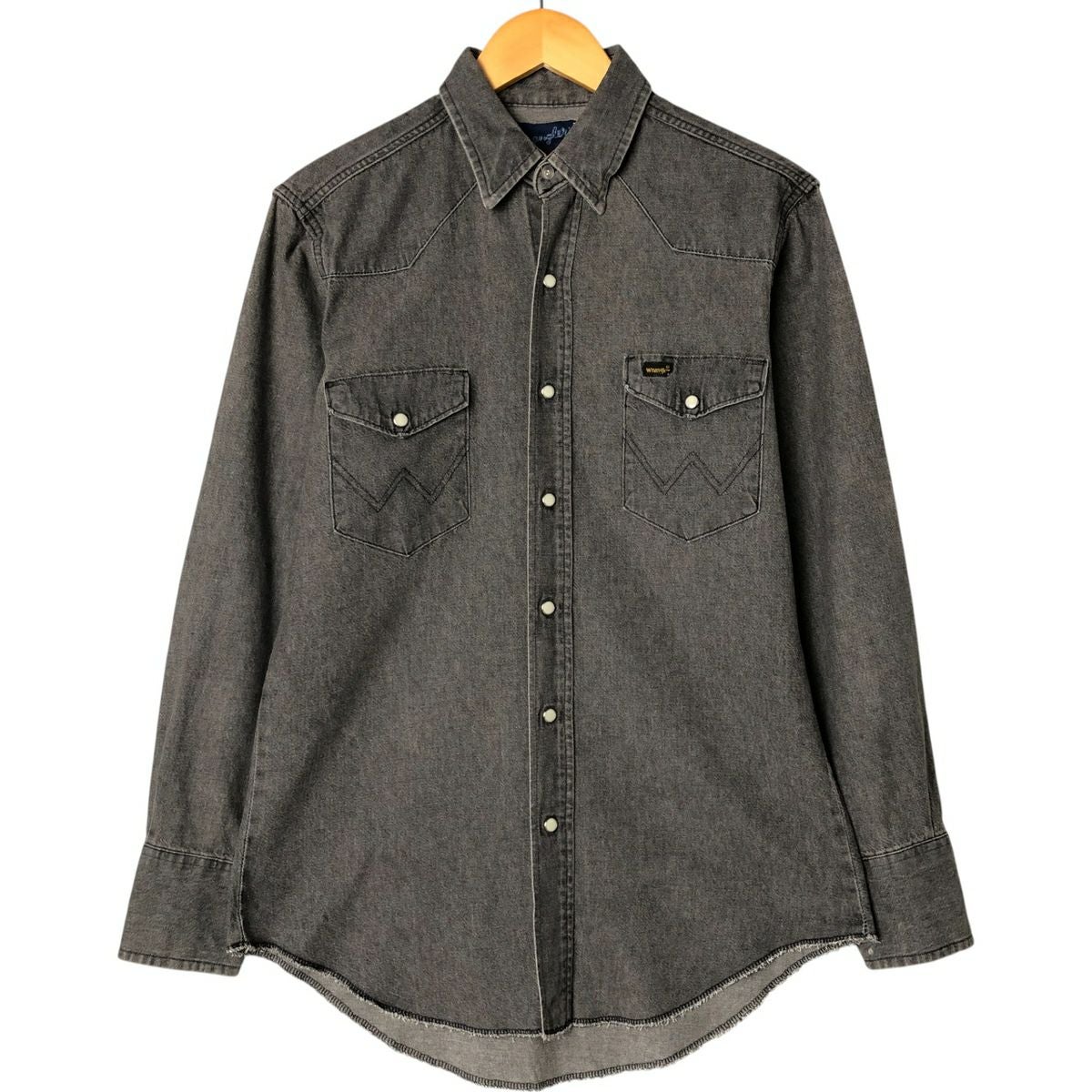 古着 80～90年代 ラングラー Wrangler 長袖 デニム ウエスタンシャツ