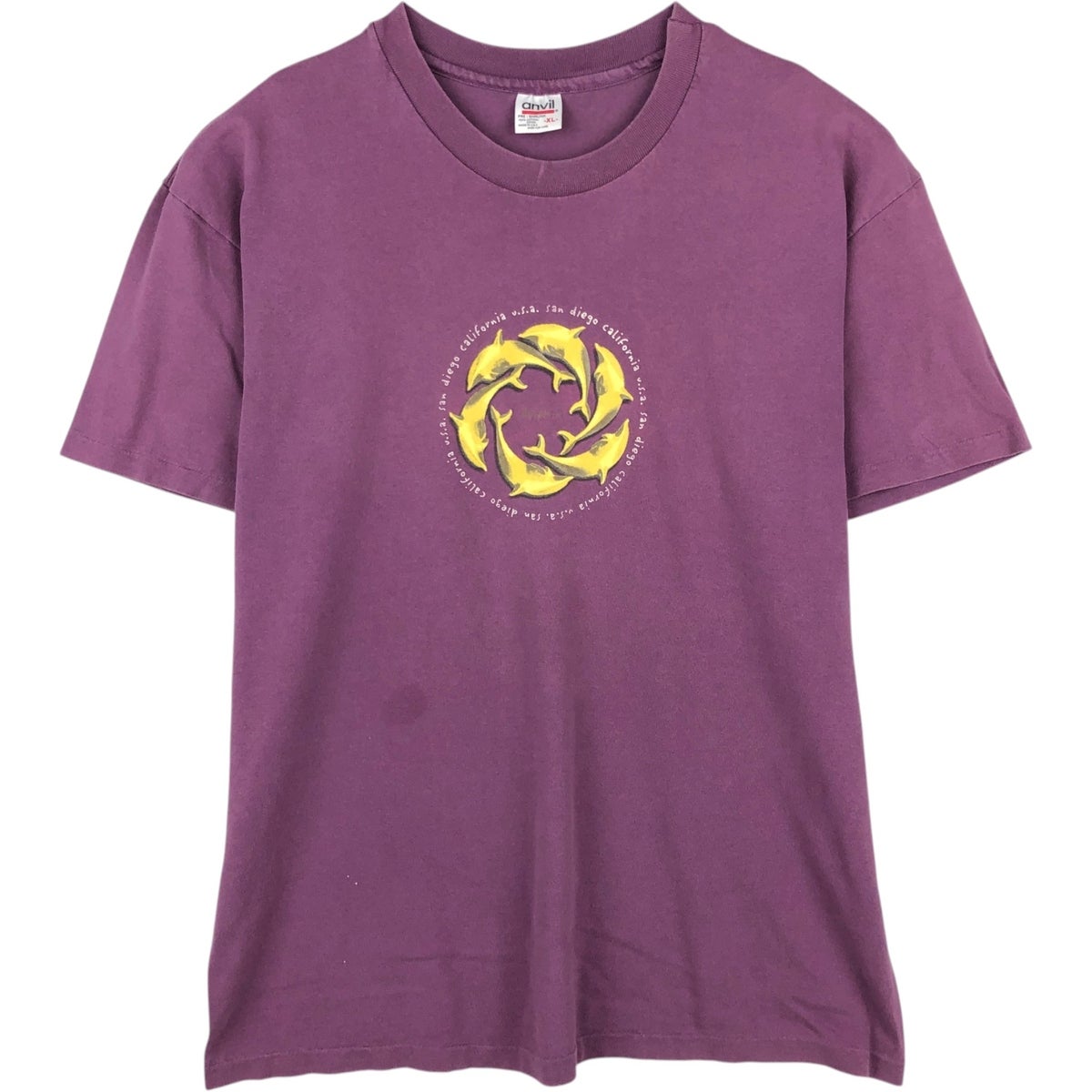 古着 90年代 アンビル Anvil プリントTシャツ USA製 メンズXL相当