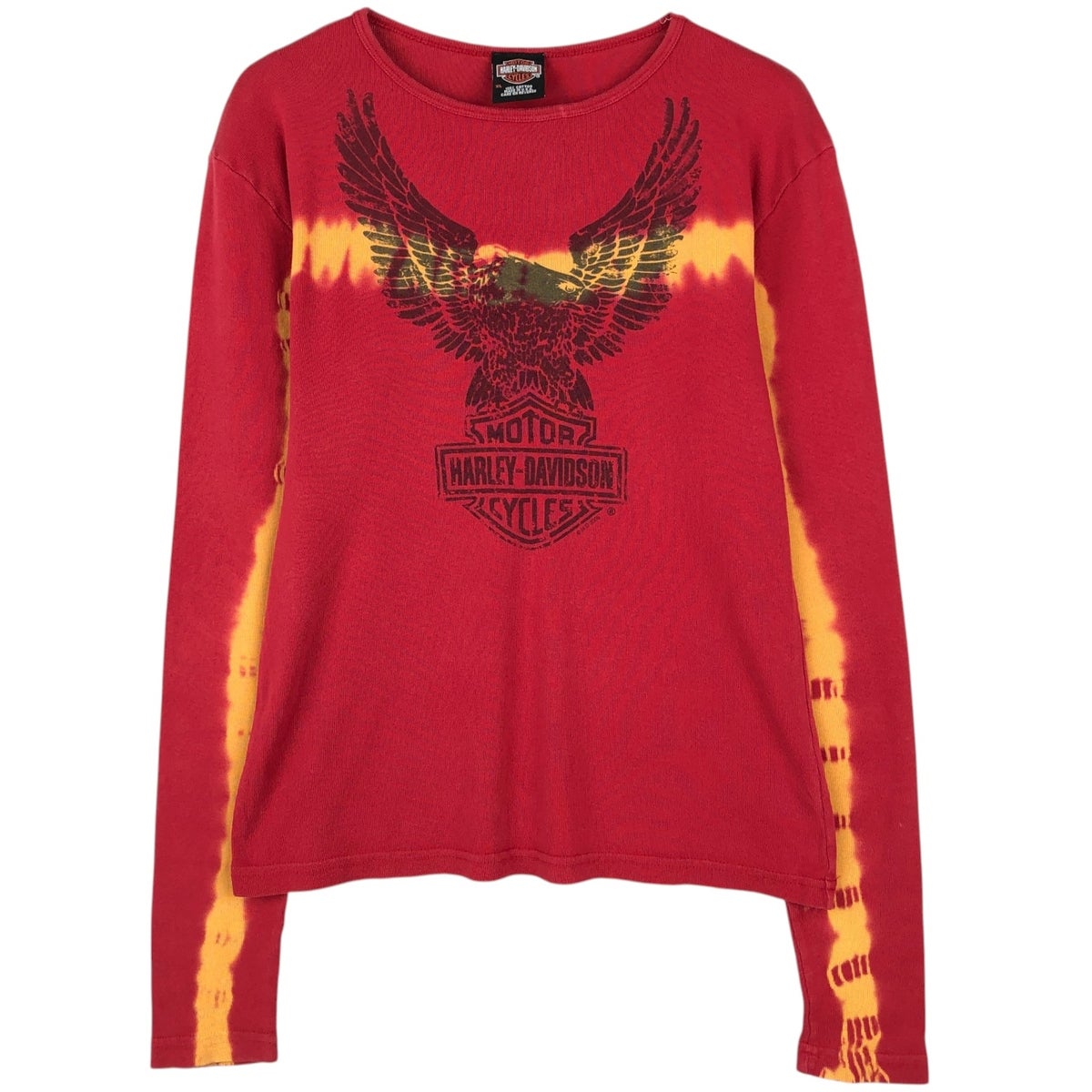 ハーレーダビッドソン ヴィンテージ ロンt tシャツ イーグル トライバル 古着 ハーレーダビッドソン Harley-Davidson タイダイ柄 鷲柄 イーグル