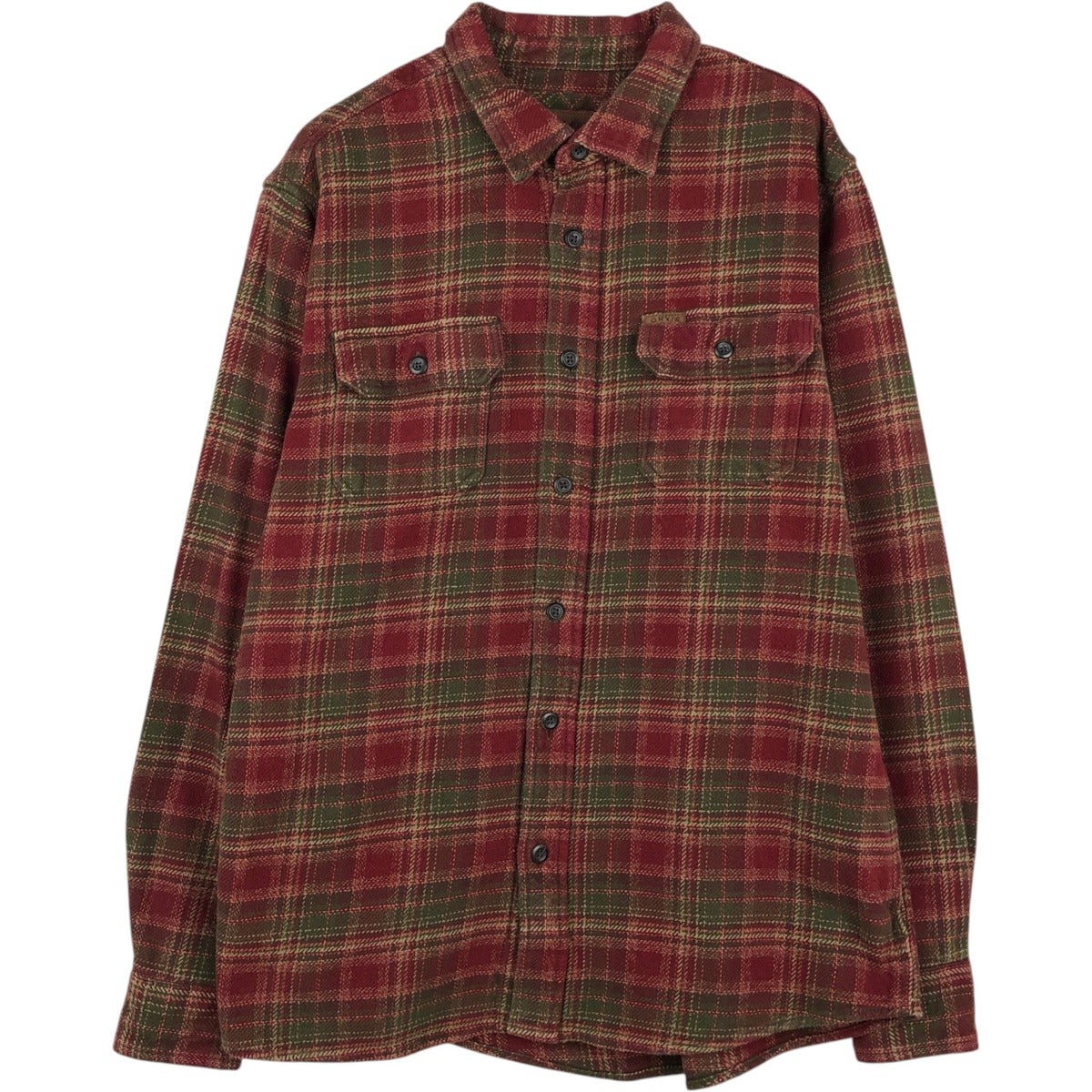 古着 オービス ORVIS 長袖 ヘビーネルチェックシャツ メンズL相当