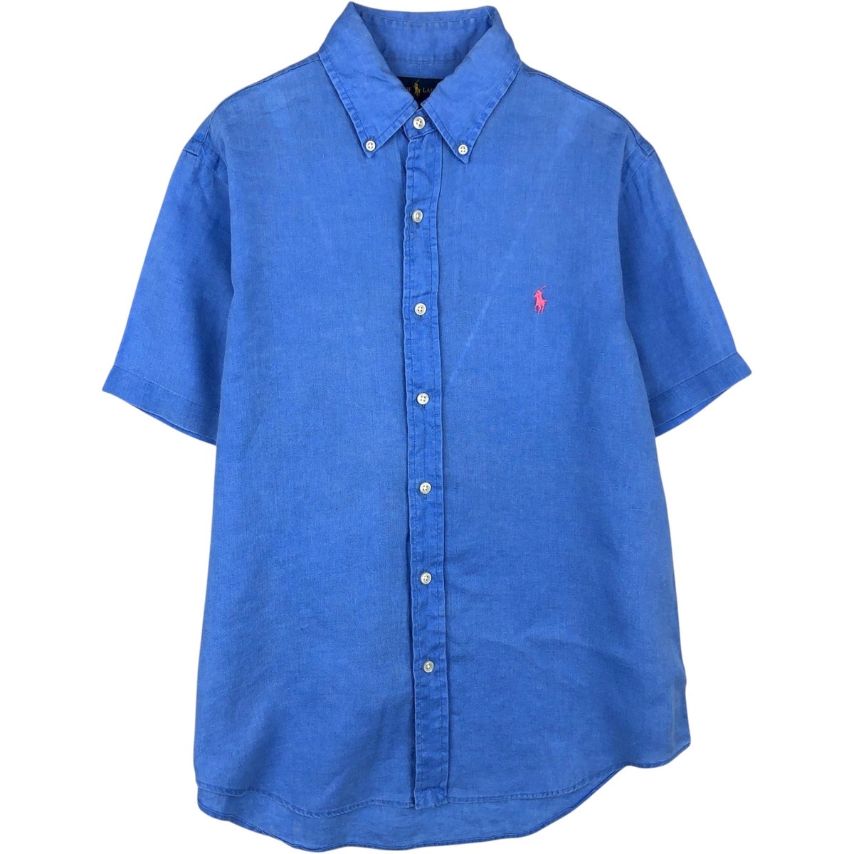 古着 ラルフローレン Ralph Lauren OCEAN WASH LINEN 半袖 リネン