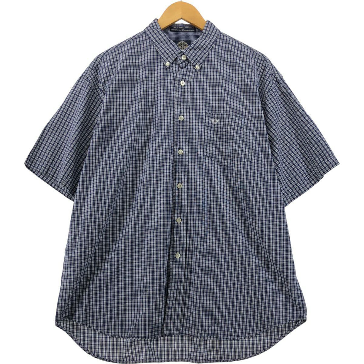古着 ドッカーズ DOCKERS ボタンダウン 半袖 コットン ストライプ